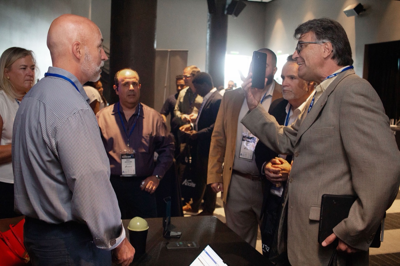 Attendees networking